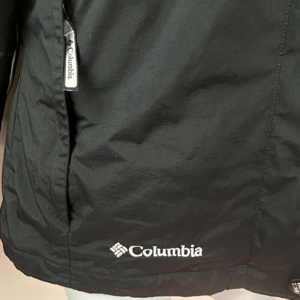 Columbia Black + White Hooded Winter Coat Parka Jacket Size S - Picture 8 of 12